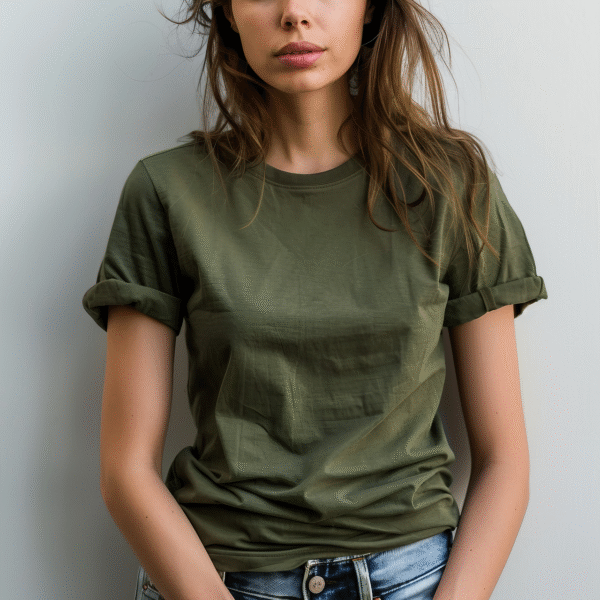 Round Neck cotton t-shirt - Image 2