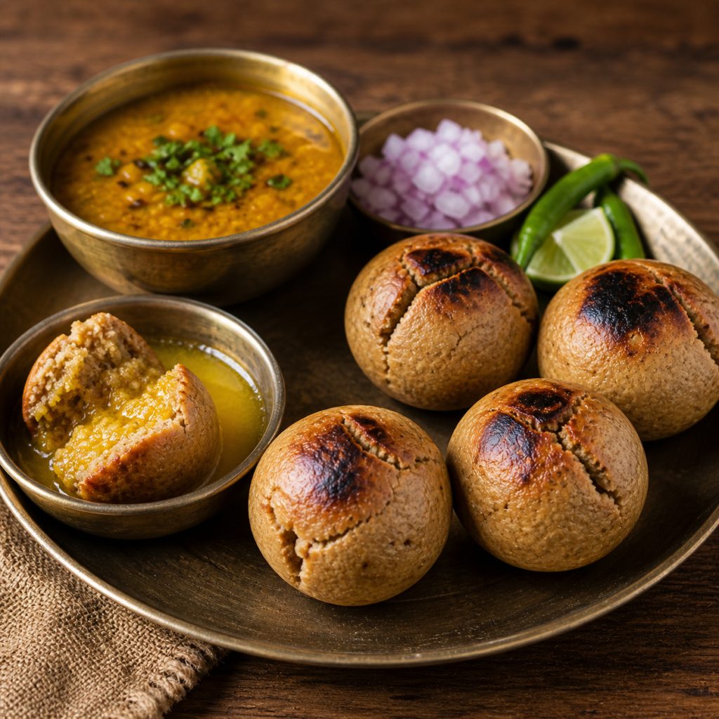 how to maen dal bati churma at home